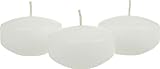 NEW White Floating Candles 3 Inch Set of 6 Burn with a Nice Flame