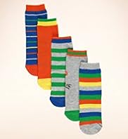 5 Pairs of Younger Boys Cotton Rich Assorted Animal Heel Socks