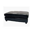 Black Leather Ottoman By Wholesale Interiors