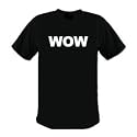 WOW Black Tshirt SIZE: ADULT LARGE
