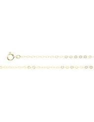Lasered Titan Gold Cable Chain 14K Gold Yellow Ch466 16 Inch