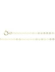 Lasered Titan Gold Cable Chain 14K Gold Yellow Ch466 20 Inch