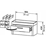 Duravit 2nd Floor Series Wall Mounted Sideboard 9267-85