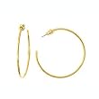 Gold Plated Brass Hoop Earrings, Weight: 5.10gm