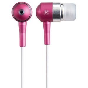 Kubik Pink Earphones Headphones - Deep Bass, In-Ear design - E1-2DA