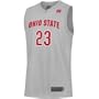 Nike Elite Ohio State Buckeyes #23 Gray Replica Basketball Jersey (Large)