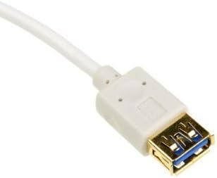 SuperSpeed USB 3.0 Type A Male to Type A Female Cable (60cm / 2 Feet) White