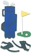 Westrim Paper Bliss Adhesive Embellishments, Golf 4/Package