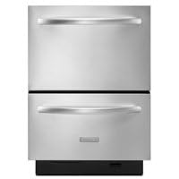 KitchenAid White Double Drawer Dishwasher