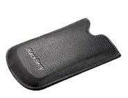: Original Blackberry 8100 Pearl Leather Case In Black With Battery Saving Proximity Sensor