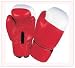 Red with white target leather boxing gloves  10oz