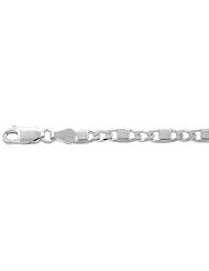 Sterling Silver Italian Valentino Chain Necklaces & Bracelets Nickel Free 4.4mm wide, sizes 7 - 30 inch