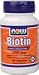 NOW BIOTIN 1,000 MCG - 100 TINY CAPSULES