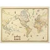 American Map Cleartype Full-Color Antique World Map, 50 x 38 Inches (629013)