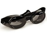 Goggles for Dogs! - ILS Metallic Black Frame Doggles with Smoke Lens -Small