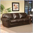 Kathy Ireland Home by Omnia Leather Beaumont 3 Seat Leather Sofa