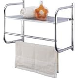 Wall Rack with Metal Shelf, Chrome