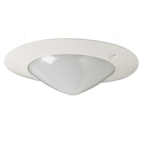 Cooper Lighting P400TW One-Light 5-Inch Bathroom Ceiling Light Fixture Kit with White Trim... by Halo