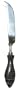 Decorative Cheese Knife With Black Fish Resin Handle Set / 2