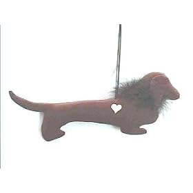 Brown Velvet Dachshund Plush Sachet