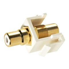 RCA Jack-To-Jack Keystone Insert - White