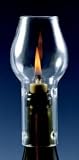Wine Bottle Candle and Glass Chimney