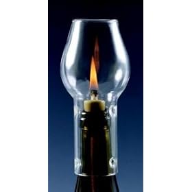 Wine Bottle Candle and Glass Chimney