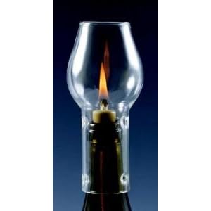 Wine Bottle Candle and Glass Chimney
