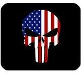 Cool American Flag Punisher Skull Cloth Cover Rectangle Mouse Pad 9.84''x7.87''