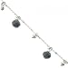 Sterling Silver Heart Bracelet with 3 Freshwater Pearls-Cultured 7X8mm