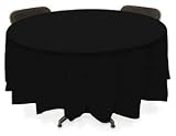 Plastic Table Cover Round - Black
