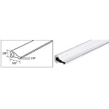 CRL White Frameless Shower Door Tapered Threshold - 98 in long