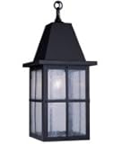IMAGE OF Arroyo Craftsman HH-6-GW-MB Hartford 1 Light Outdoor Hanging Lantern in Mission Brown with Gold White Iridescent glass