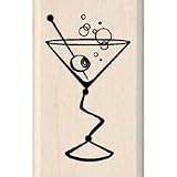 Martini Wood Mounted Rubber Stamp