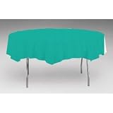 Teal Round Paper Tablecover (Single)