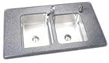 Just Deep Offset Bowl Undermount Group Stainless Steel Sink, UODLX-2032-A-L