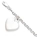 Sterling Silver Heart Charm Childs Bracelet - 6 inch