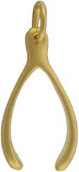 Lucky Wishbone Pendant in Gold Vermeil, #7651