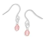 Pink Czech Glass Children's Earrings on French Wire
