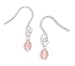 Pink Czech Glass Children's Earrings on French Wire