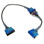 Belkin Dual Drive Round FDD Cable - Clear with UV Pigment and Silver Braid 18 Inch