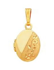 Gold Plated Oval Locket 18"