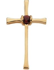 Cross Pendant With Ruby 14K Gold Yellow R80069r