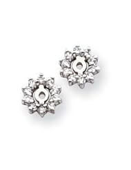 Ann Harrington Jewelry 14k White Gold .32 Ct Tw Diamond Antique Style Earring Jackets