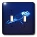 Kike Calvo Whales and Marine Mammals - Underwater Dwarf Minke Whale balaenoptera acutorostrata, in Great Barrier Reef Queensland, Australia - Light Switch Covers - double toggle switch