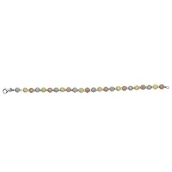 Tricolor Sterling Silver Bracelet