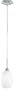 Eglo 27704A Larisa 1 Light Pendant Light Fixture, Chrome/White