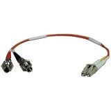 Tripp Lite N457-001-50 Duplex Multimode 50/125 Fiber Adapter, LC-M/ST-F - 1ft