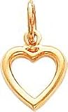 14K Gold Heart Charm