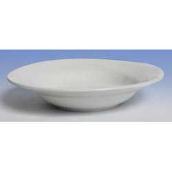 Tuxton China ALD-090 Restaurant China Classic White 12 oz. Rim Soup 9